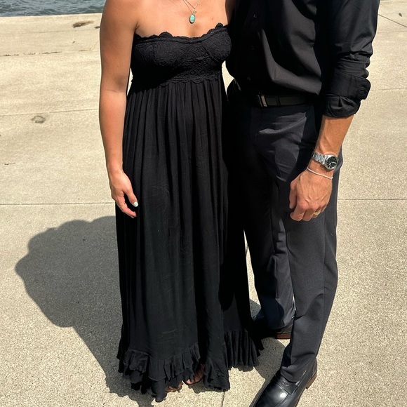 Free People Black Strapless Dress - Picture 1 of 2